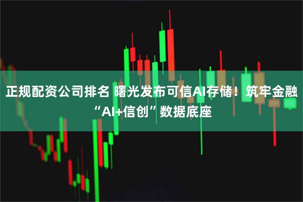 正规配资公司排名 曙光发布可信AI存储！筑牢金融“AI+信创”数据底座